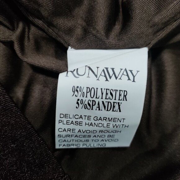 Runaway The Label Chocolate Brown Cowl Neck Mini Dress XS - Picture 6 of 6